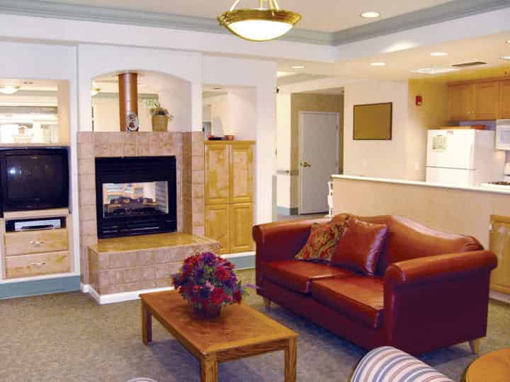 Cozy living room area for residents.