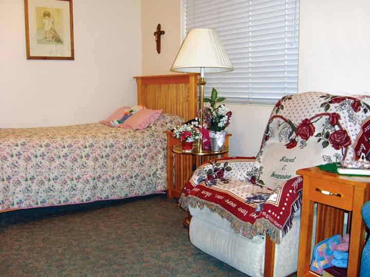 Spacious private bedroom.