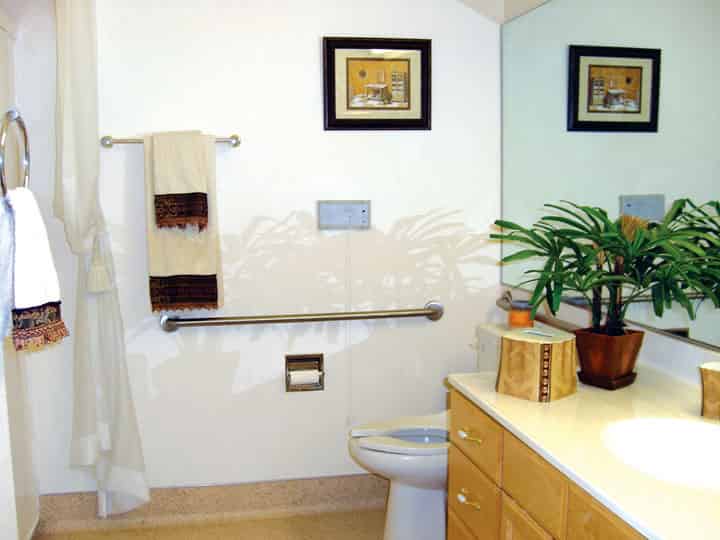 Accessible and clean bathroom facilities.