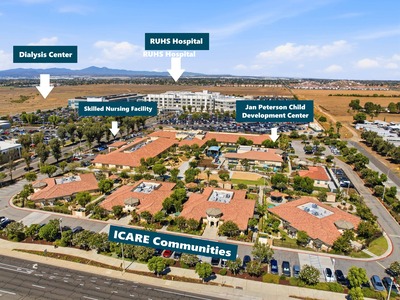 Aerial view of the ICare campus and surrounding medical services